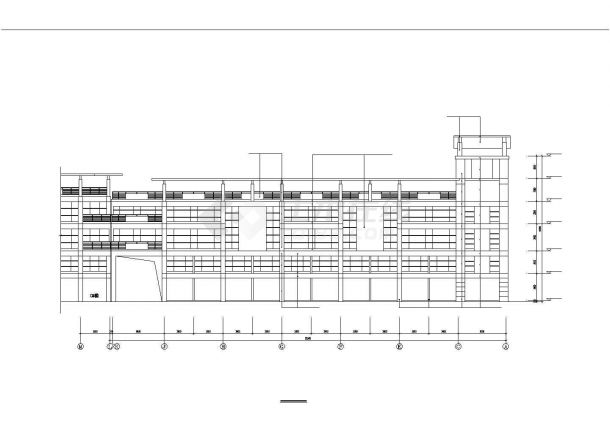 长52.2米 宽30.6米 2层局部3层2370平米框架结构农贸市场-花鸟工艺品建筑设计施工图-图一