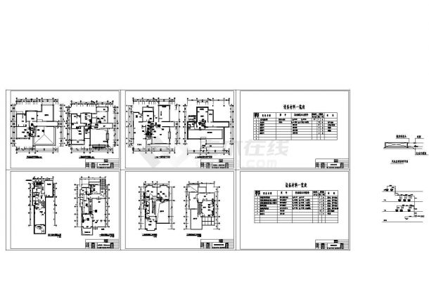 典型DF户型别墅空调设计cad全套施工图（甲级院设计）-图一