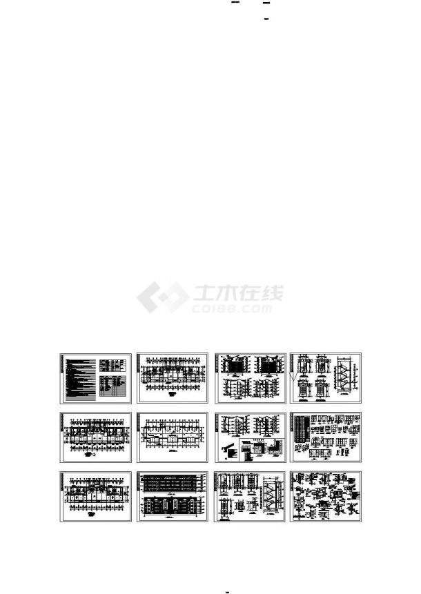 某四层砖混结构住宅楼（2131㎡）设计cad全套建筑施工图（含设计说明）-图一