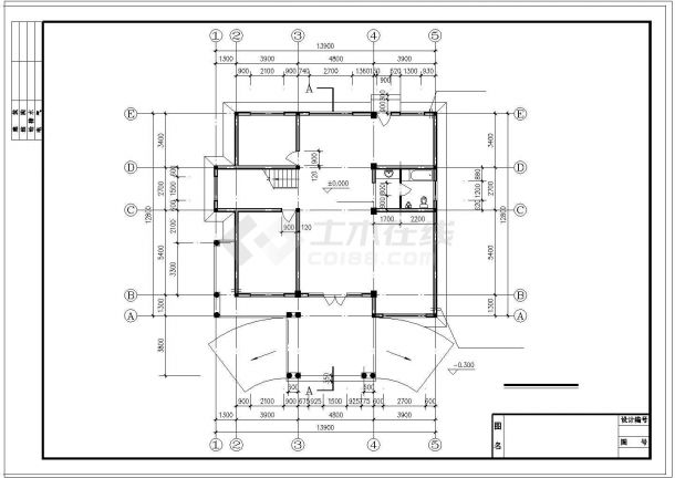 别墅全套建筑结构CAD施工图纸-图二