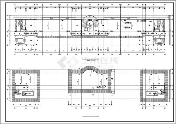 山东某地教学楼设计方案建筑设计全套施工cad图-图一