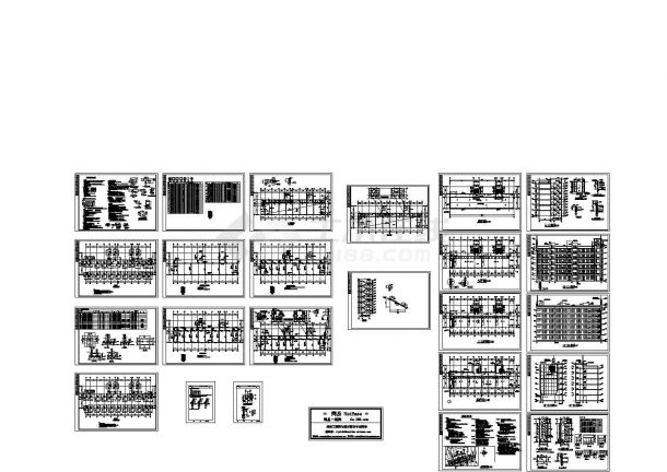 某教学楼建筑结构施工全套CAD图-图一