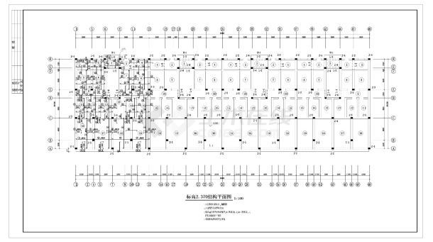 某小区住宅楼全套结构施工cad图纸-图一