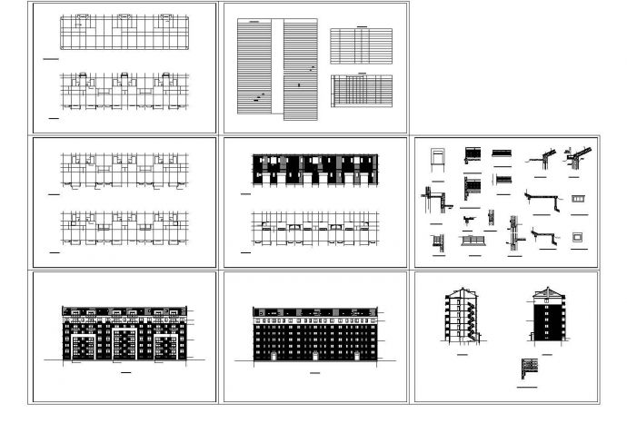 某地区7层框架坡屋顶住宅楼建筑设计规划施工CAD图纸_图1