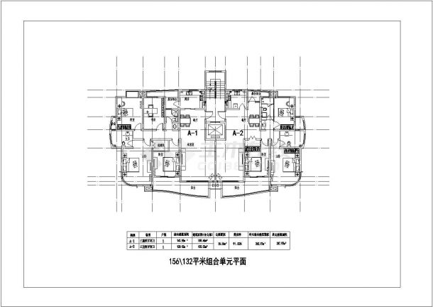 安徽省军区干休所住房改造项目建筑全套cad图，含效果图-图一