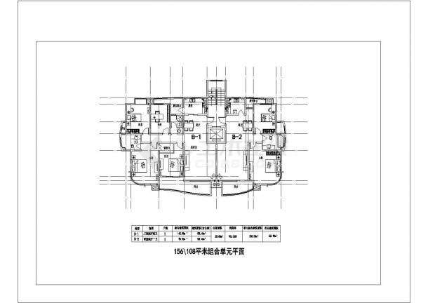 安徽省军区干休所住房改造项目建筑全套cad图，含效果图-图二