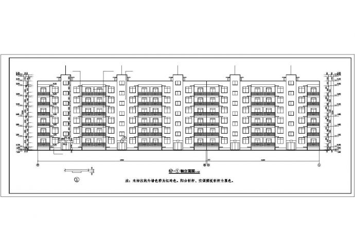 重庆市某小区5160平米6层混合结构住宅楼全套建筑设计CAD图纸_图1