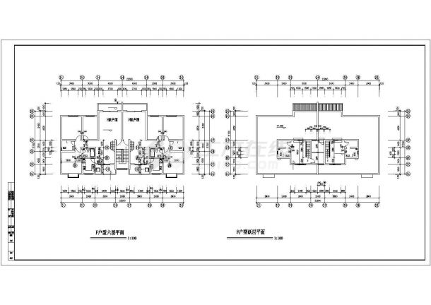 深圳市龙岗花园小区6层砖混结构住宅楼建筑设计CAD图纸-图二