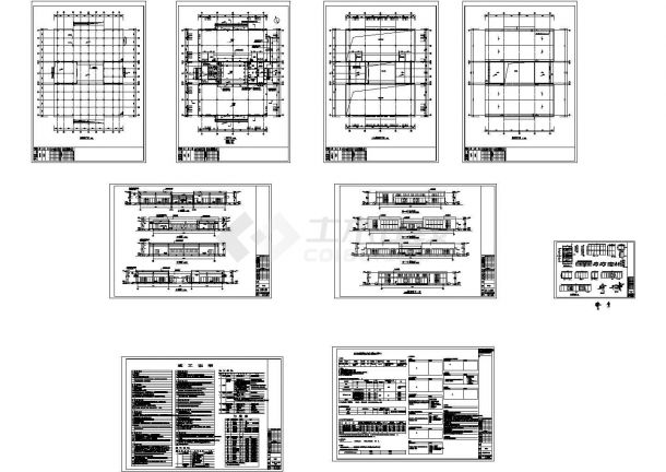 [南京]某科技公司生产研发区二层配套中心建筑施工图（含效果图）-图二