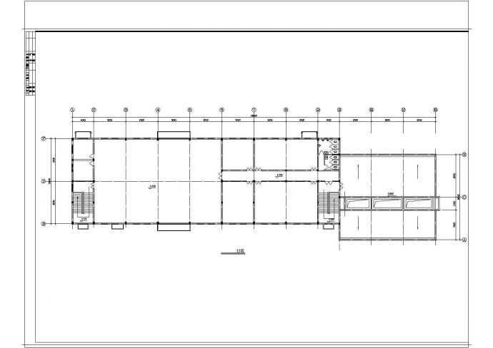 食堂浴室建筑设计cad方案图，共5张_图1