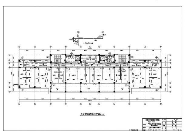 哈尔滨某六层购物商场内部给排水系统设计CAD施工图-图一