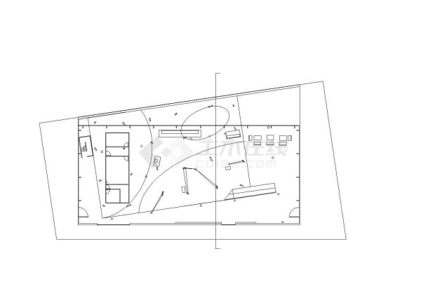 北京海淀区某房地产单层售楼处全套建筑设计CAD施工图-图一