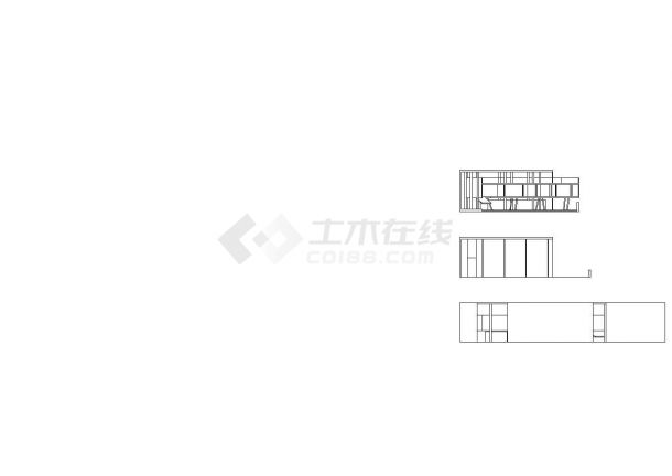 北京海淀区某房地产单层售楼处全套建筑设计CAD施工图-图二