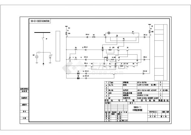 YB2D1~3高压柜原理接线图cad图纸设计-图二