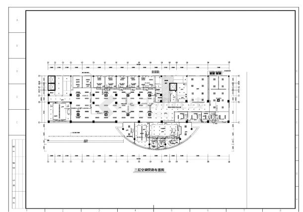 [江西]某小型办公楼空调系统设计施工cad图纸-图二