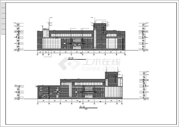 3层学校食堂全套建筑施工图（长62米 宽59.5米）-图一
