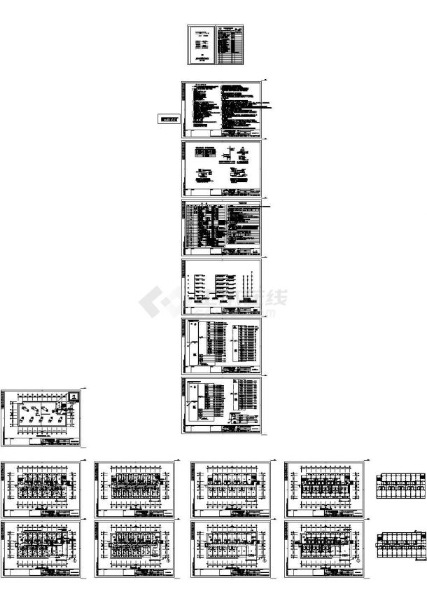 3697.17㎡六层综合楼电气施工图纸，16张图纸。-图一