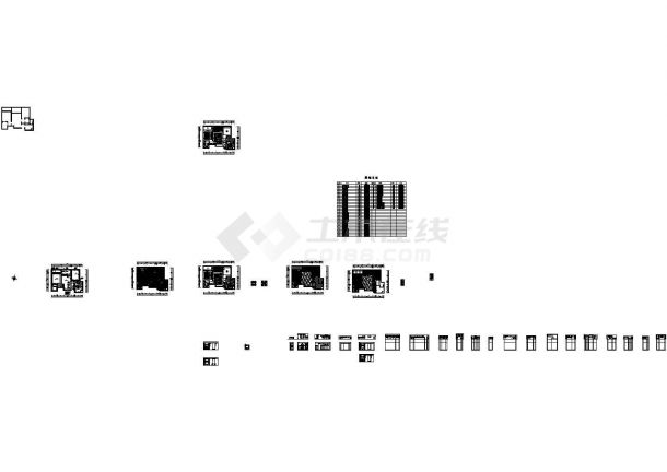 武汉福星惠誉国际城一期样板间装修CAD施工图-图一