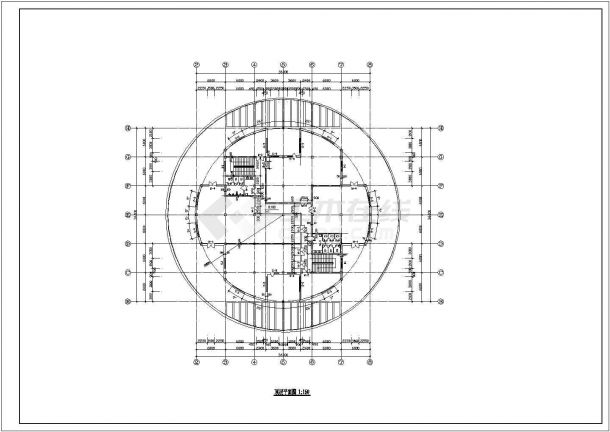 某城市老兵会所建筑CAD基础平面布置参考图-图二