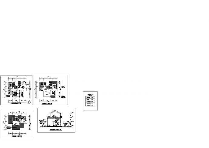 某高档别墅区F型别墅设计cad建筑方案图（甲级院设计）_图1