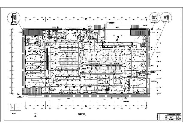 四层综合商场消防施工图纸CAD-图一