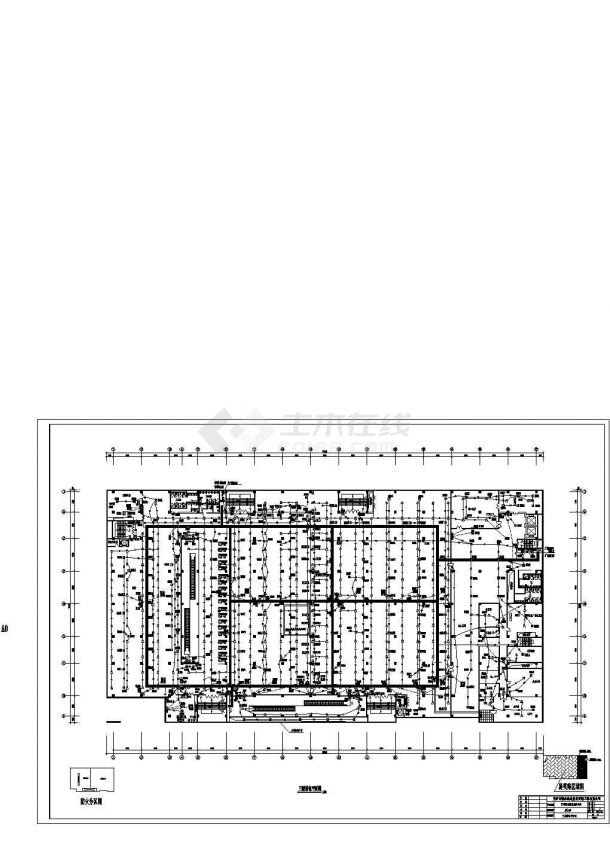 四层综合商场消防施工图纸CAD-图二