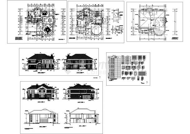 某二层轻钢结构别墅设计cad全套建筑施工图（甲级院设计）-图一