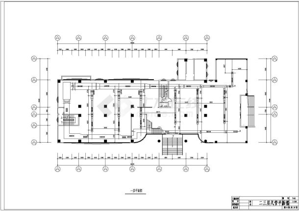 河南多层商场空调制冷系统设计cad施工图（TZK台佳组合式机组）-图一