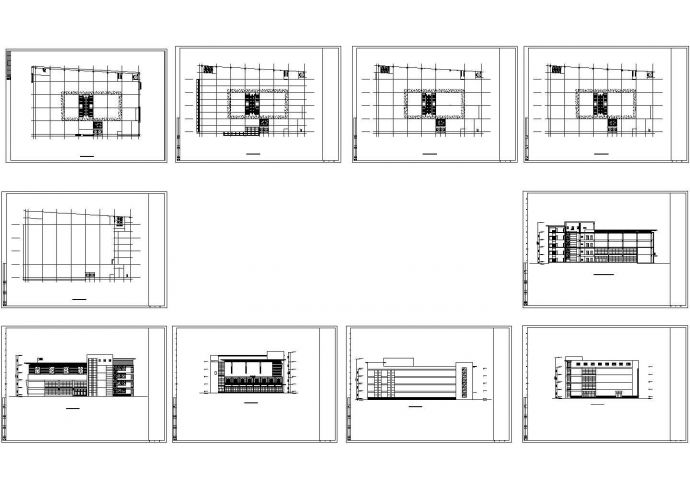 办公楼设计_某大型商场办公楼全套装修设计施工cad图（含剖面图，立面图）_图1