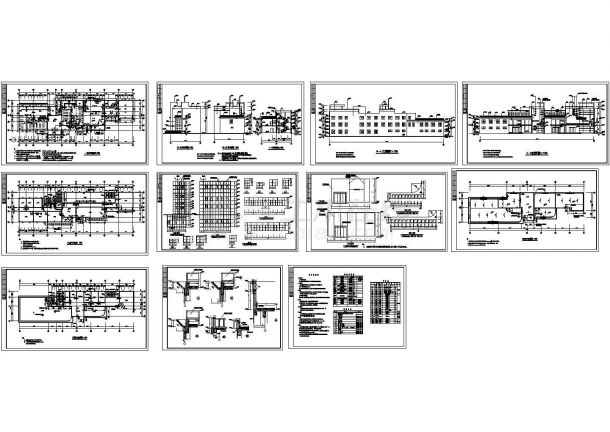 某地区小区内小型会所平立面设计方案施工CAD图纸-图一
