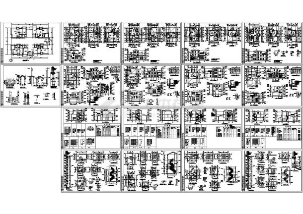 某地区样板楼住宅建筑户型平面方案设计施工CAD图纸-图一