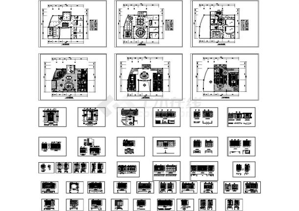 【张家港】某别墅装修设计全套CAD方案详图-图一