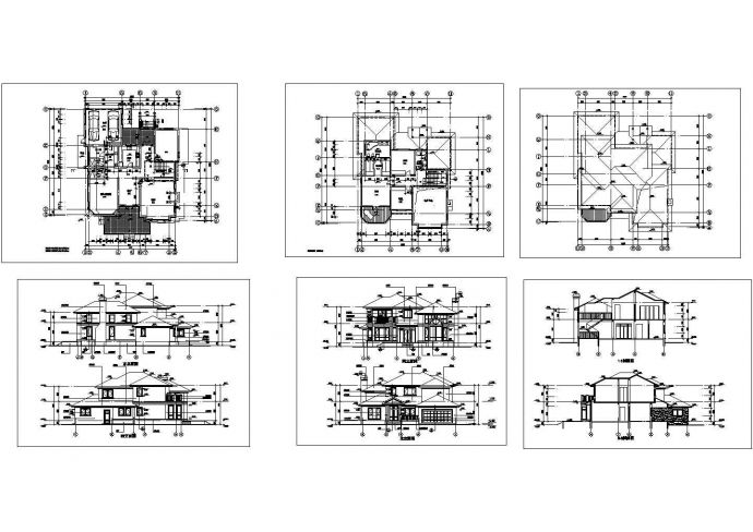 某二层框架结构简欧风格乡村小别墅设计cad全套建筑施工图（甲级院设计）_图1