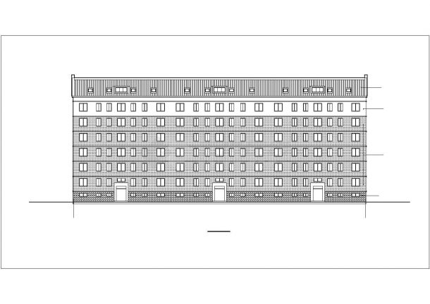 济南市某小区7层混合结构住宅楼建筑设计CAD图纸（不含车库层）-图二