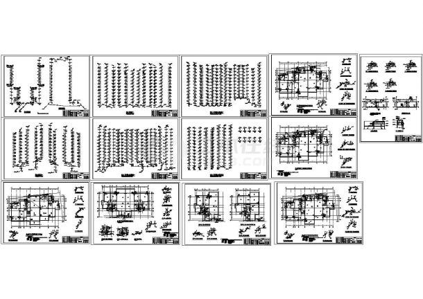 某十一层复式住宅楼给排水图纸 ，13张图纸-图一