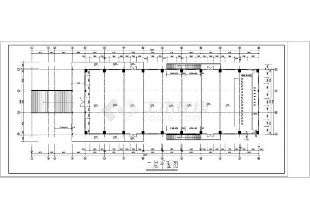 食堂综合楼扩出设计cad图，含施工说明-图二
