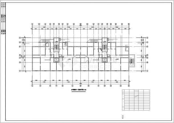 烟台市某小区地下1900平米2层停车库平面设计CAD图纸-图一