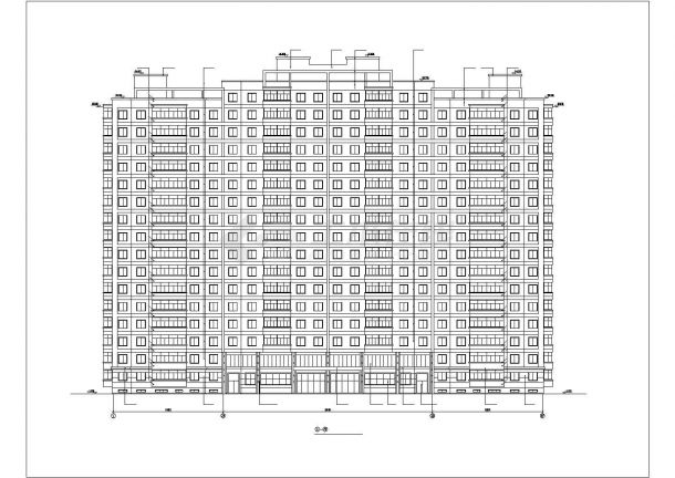 武汉市某小区1.2万平米16层框架结构住宅楼全套建筑设计CAD图纸-图二