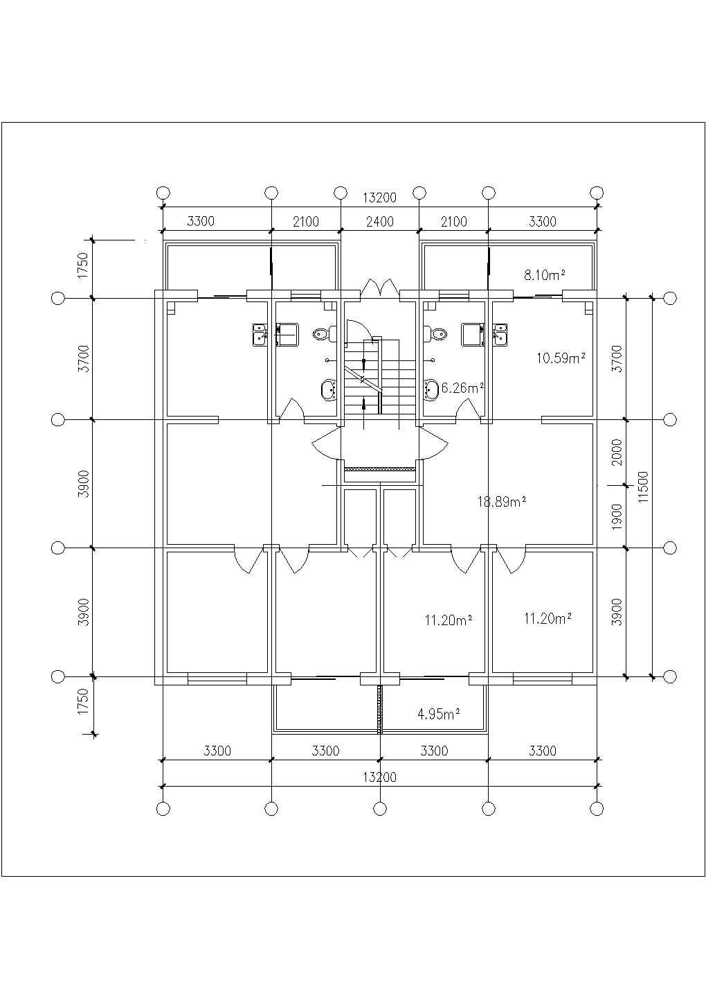 济宁市某新建小区90-130平米热门户型设计CAD图纸（共14张）