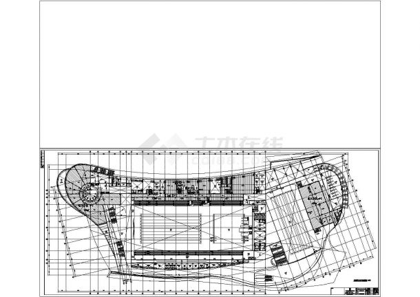 [大连]高层框架结构拱形金属屋面甲级体育游泳馆建筑施工图-图二