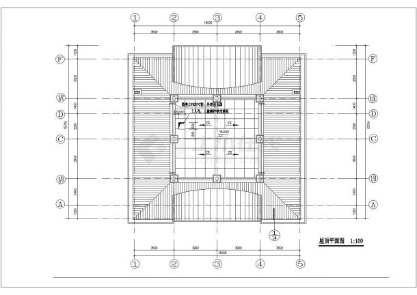 1600平米4+1层砖混结构住宅楼建筑设计CAD图纸（含阁楼层）-图二
