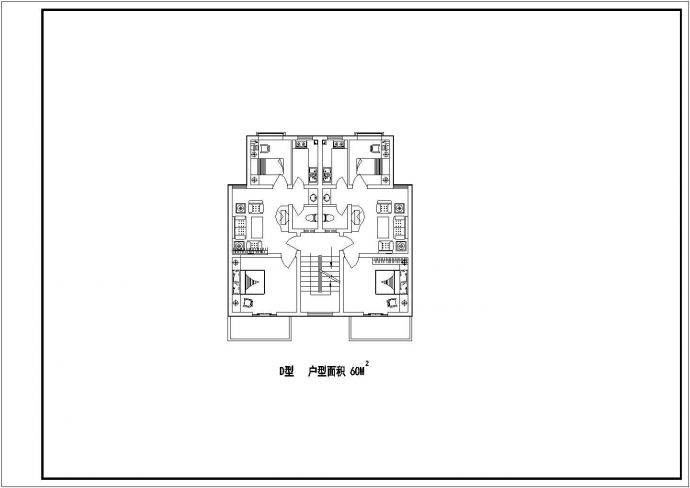 某新建小区28-114平米左右的平面户型设计CAD图纸（共8张）_图1