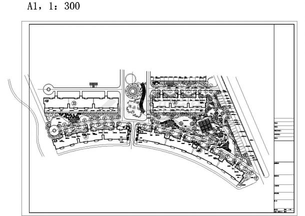 上海奥林克花园绿化种植平面设计CAD施工图-图一