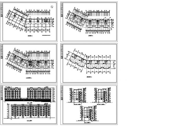 某多层商住楼全套建筑施工设计cad图纸（含屋顶层平面图）_图1