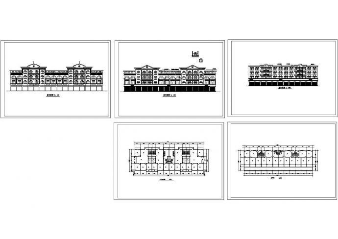 某欧式风格商场餐厅全套施工设计cad图纸（含2-4层平面图）_图1