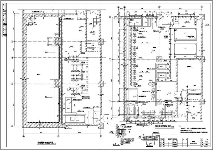 消防泵制冷机房平面CAD图(F10建筑施工图)_图1
