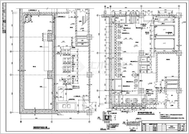 消防泵制冷机房平面CAD图(F10建筑施工图)-图二