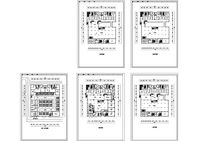 某大型商场商铺全套建筑施工设计cad图纸（含四层平面图）_图1