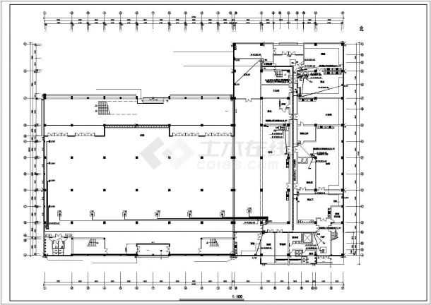 某地大学食堂电气设计施工平面cad图纸，共一份资料-图二