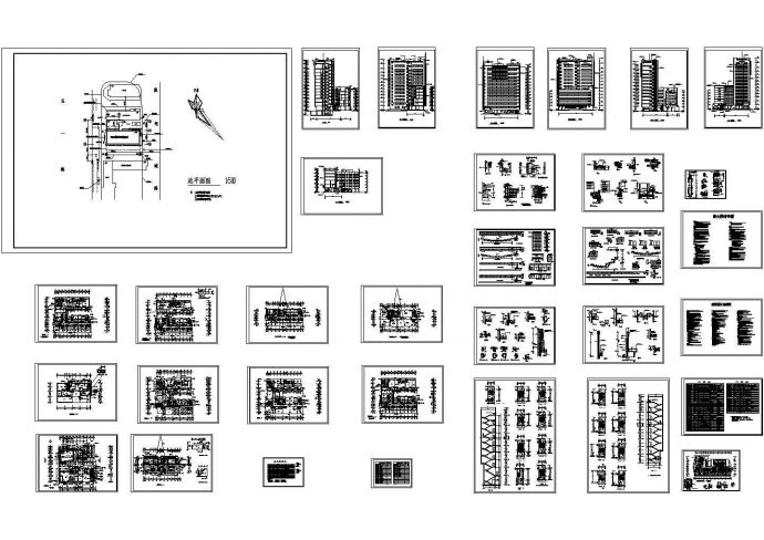 某地多层民航宾馆全套建施设计cad图纸（含地下室乙楼梯平面图）_图1